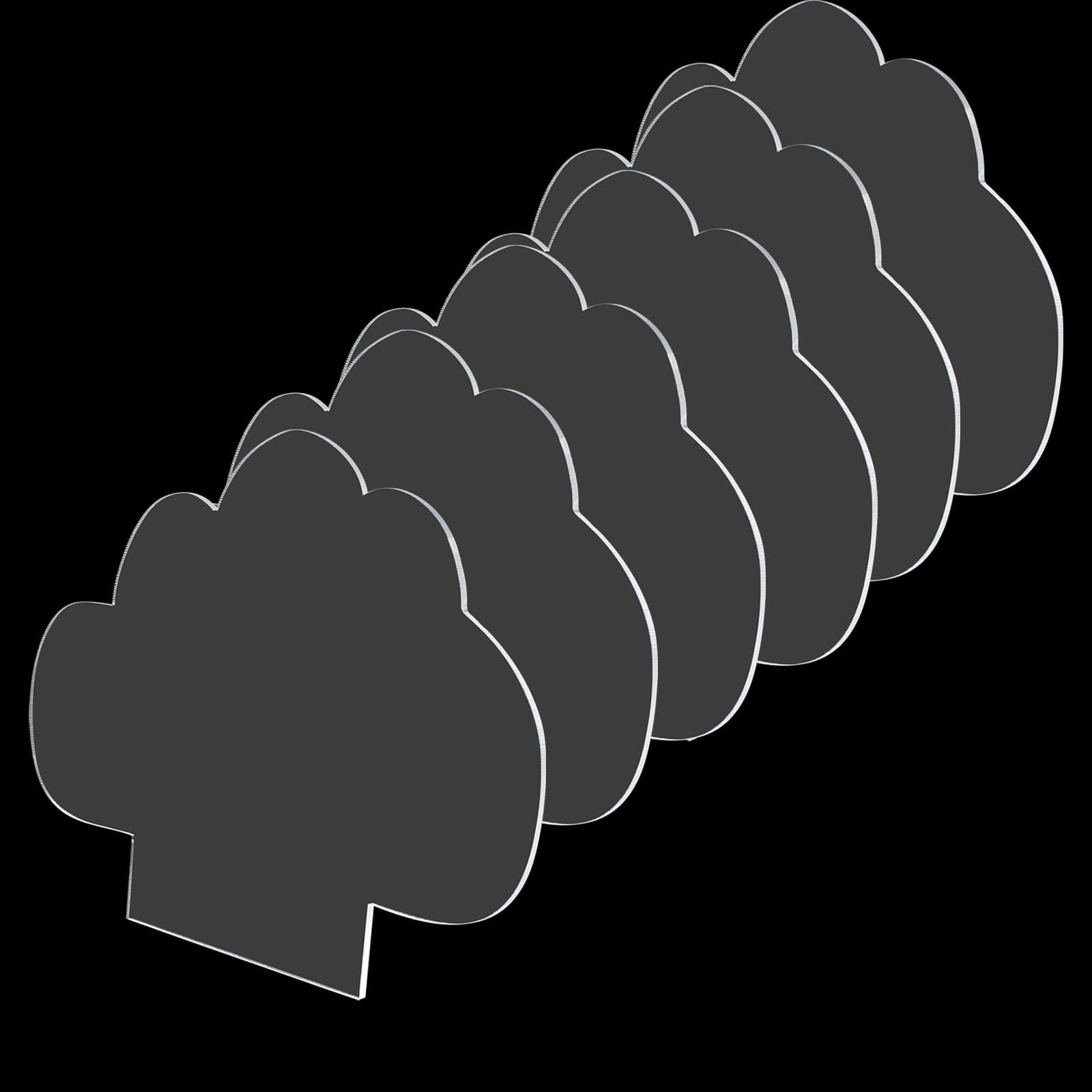 6pcs 2mm Acrylic Blanks for Light Base, Cloud Shaped Acrylic Sheet with Protective Film, Clear Plastic for LED DIY Display Projects Craft