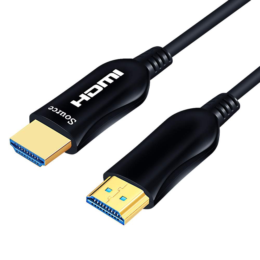 Shuliancable Fiber Optic HDMI Cable， HDMI Optical Cable Support 4K@60Hz/4:4:4 HDR HDCP High Speed 18Gbps HDMI Lead 10m 15m 20m 30m (10m)