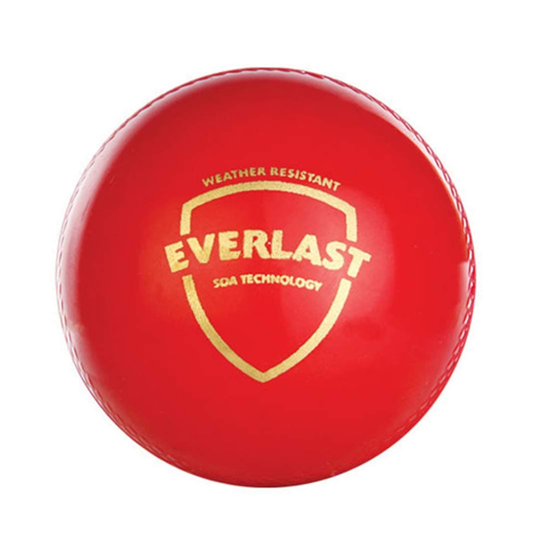 Everlast Leather Cricket Ball, Red, Standard Size