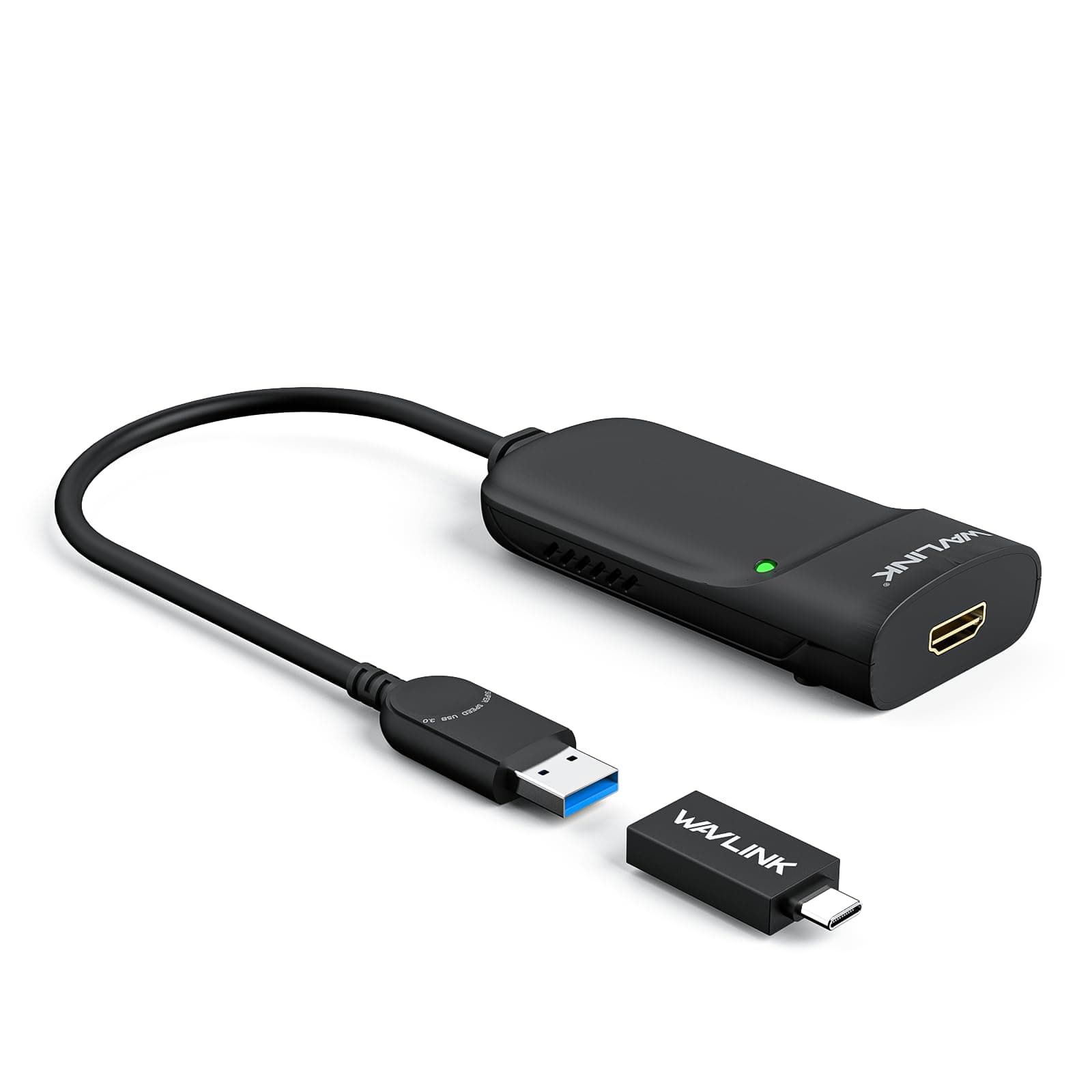 WAVLINK USB 3.0 to HDMI Multi-Display Adapter for Windows and Mac up to 2048x1152/ 1920x1200(Black)