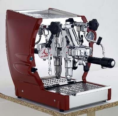 la Nuova Era Cuadra Semi-Professional Espresso and Cappuccino Machine, Single Group, 1.8 Liter Boiler, Red and Stainless Steel