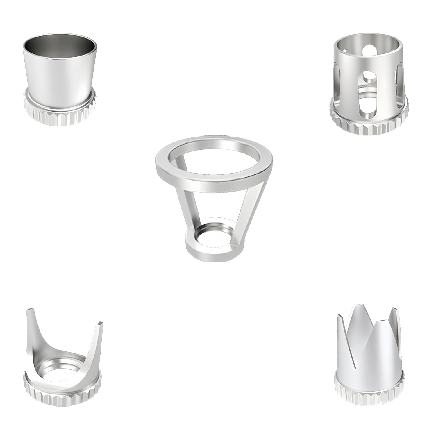 5pcs Universally Airbrush Needle Cap Replacement Accessories Part,Airbrush Nozzle Tips for Different Spraying Effects