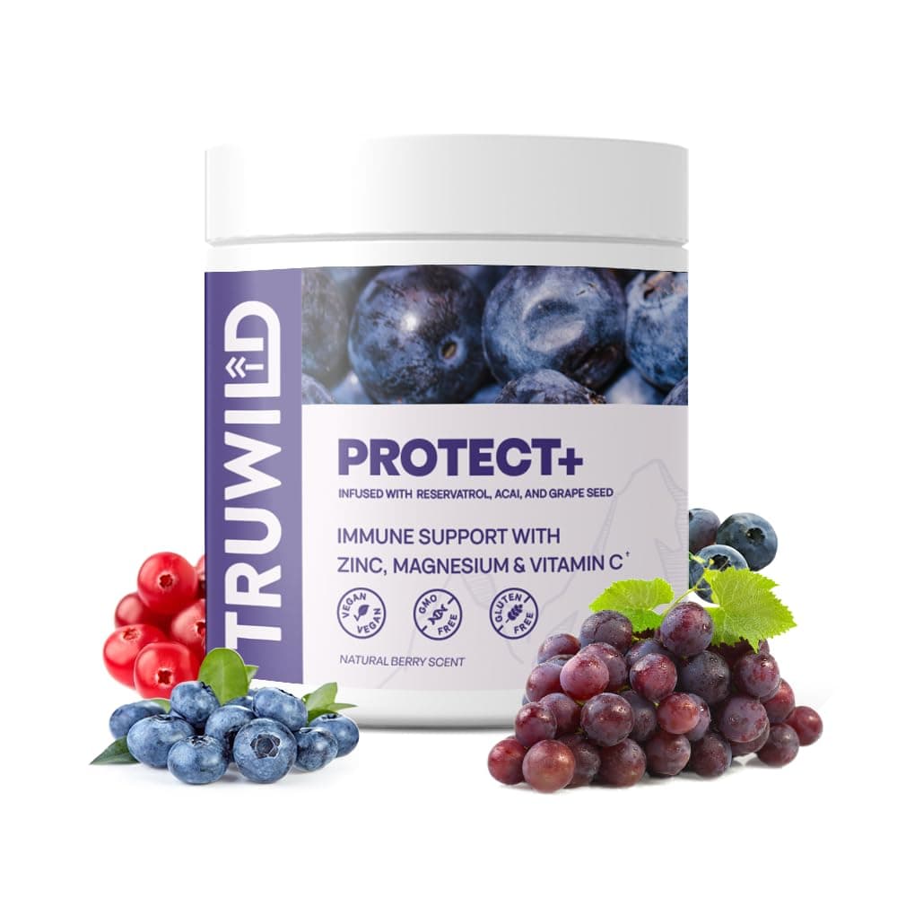 Protect+ Vegan Immune Support & Antioxidant, All Natural Vitamin C, Zinc, Magnesium, Resveratrol, Acai, Non GMO, Gluten Free Capsule Supplement Made in The USA cGMP, 30 Servings