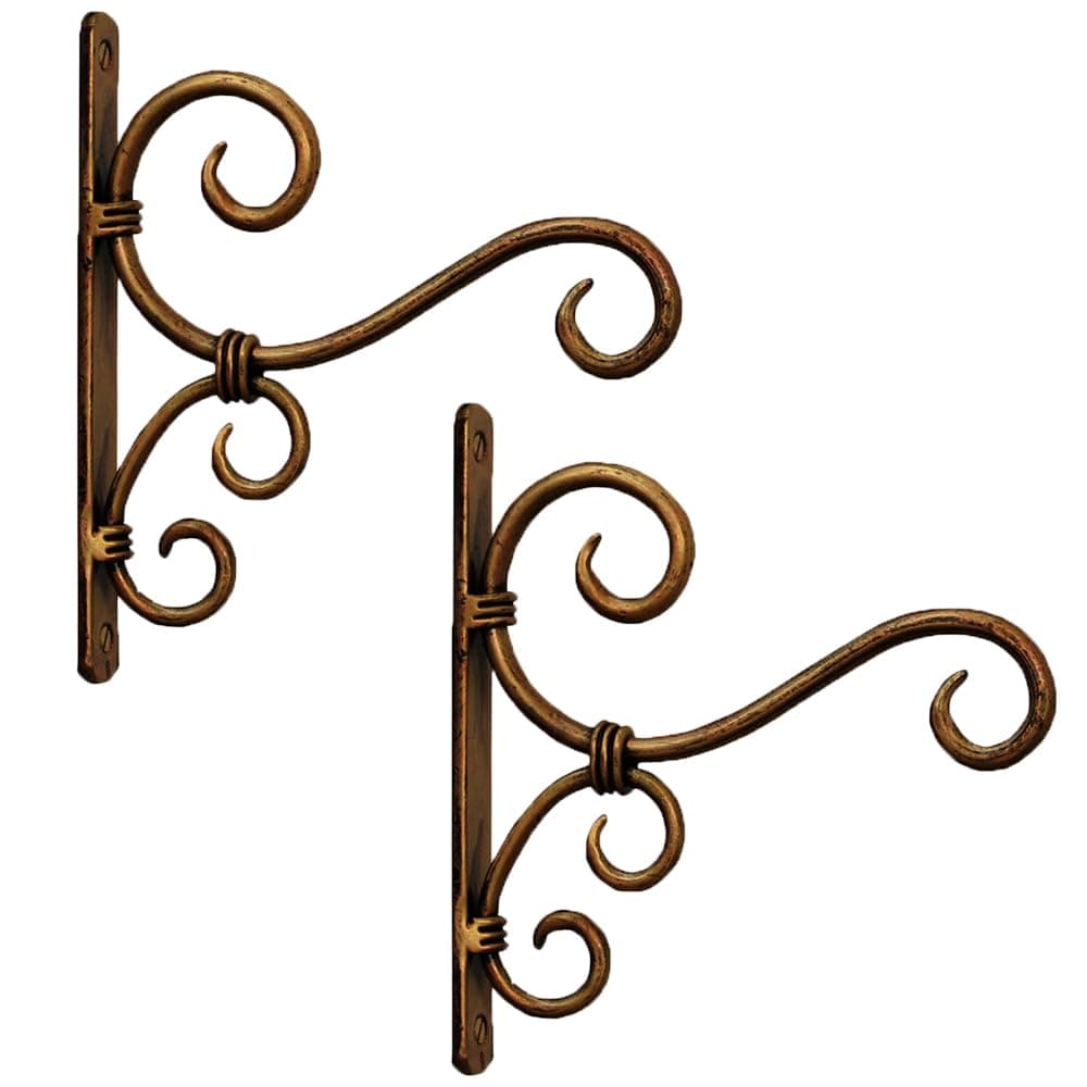 Dime Store Metal Wall Hook for Hanging Plants and Plant Stand, Lanterns, Wind Chimes, Bird Feeders, Ornaments String Lights (Medium - Pack of 2)