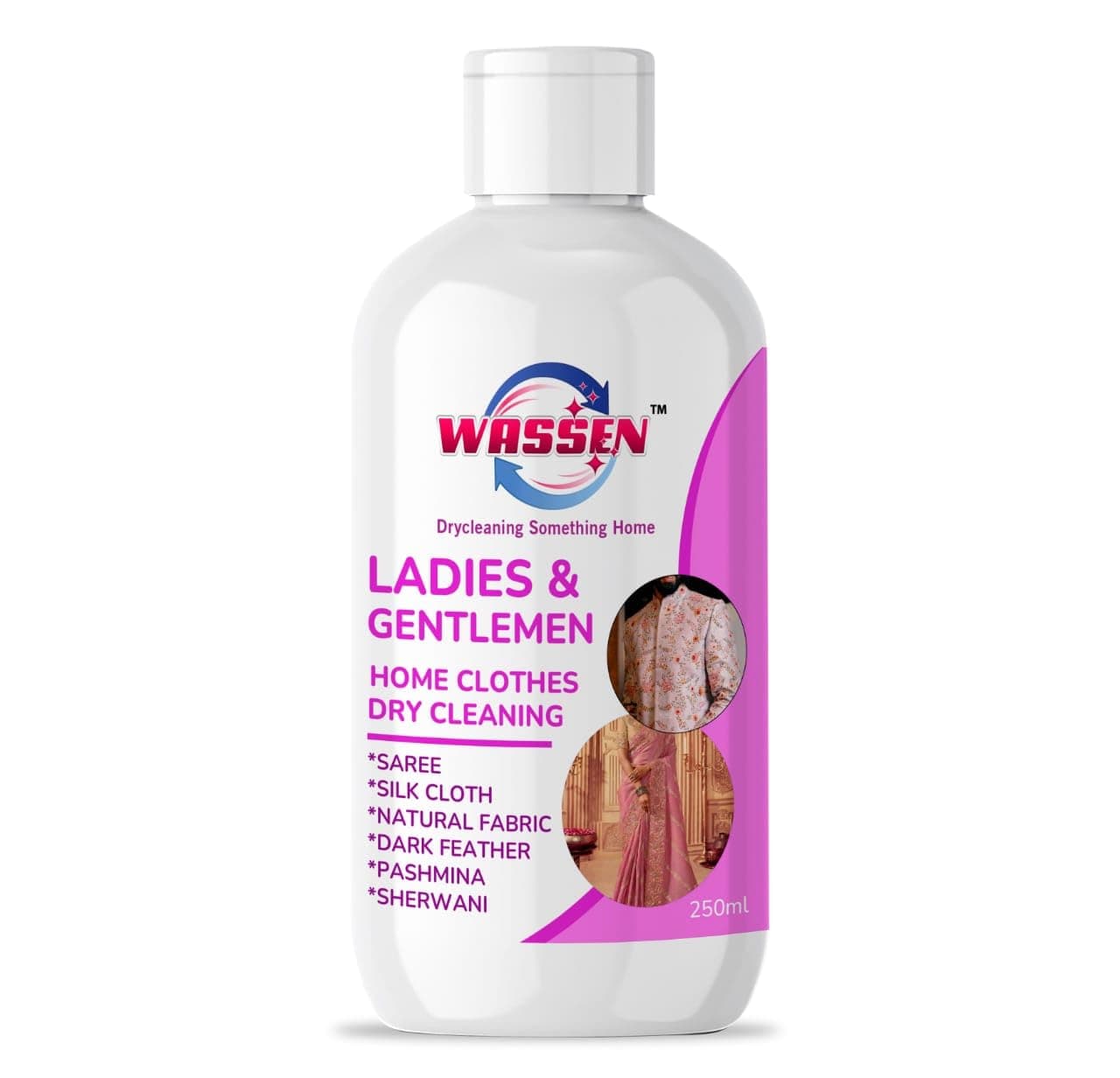 - WASSEN Liquid Detergent for Washing Machine & Hand Washliquid Detergent for Saree, Silk Cloth, Natural Fabric, Woolen, Delicate Clothes, Traditional Clothes. (250ml)