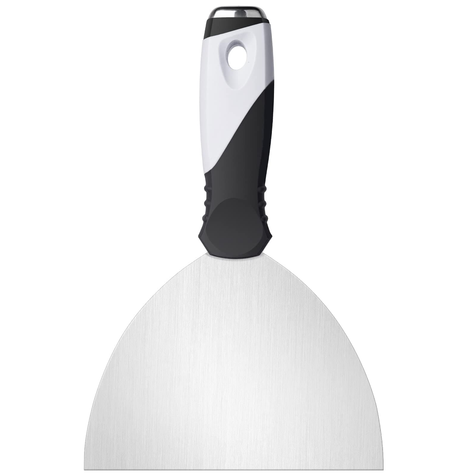 Mister Rui 6 Inch Metal Putty Knife Scraper Tool for Wood, Stainless Steel Knife Paint Scraper with Hammer End