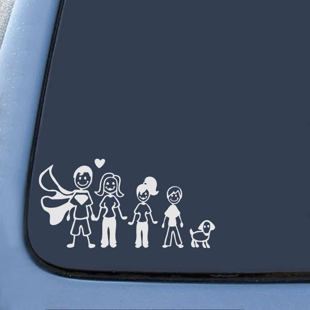 12 inch Happy Family Car Decal Rear Windshield DIY Decor Stickers Happiness Sign Car Decor (L028, 12 inch Wide)
