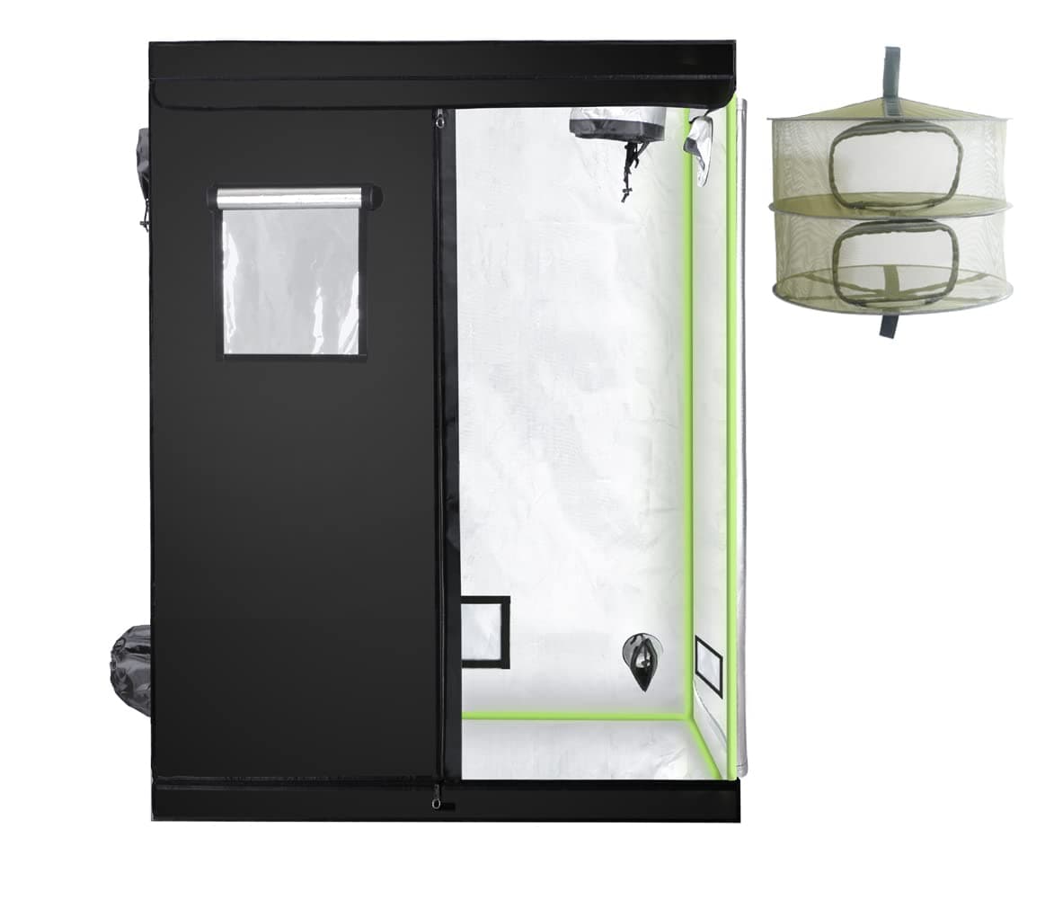 Grow Tent 3x5 Grow Tents Using 16mm Metal connectors (Grow Tent 3x5 (145x80x200cm), Black)’