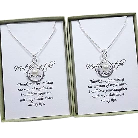 Sterling Silver Infinity Necklace, Mother of the Bride Gift, Mother of the Groom Gift