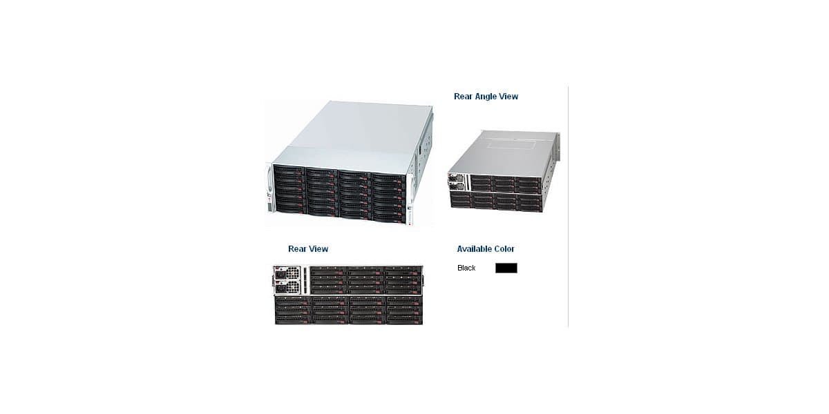 Supermicro SuperChassis 1400 Watt 4U Rackmount Server Chassis CSE-847E16-RJBOD1,Black