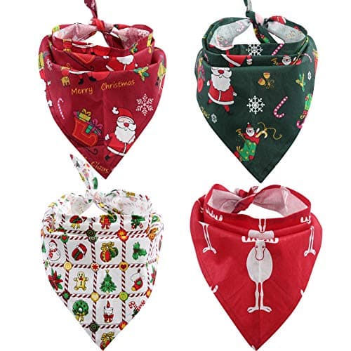 Lamphyface Dog Bandana Christmas Pet Triangle Head Scarf Accessories Bibs for Dog Cat