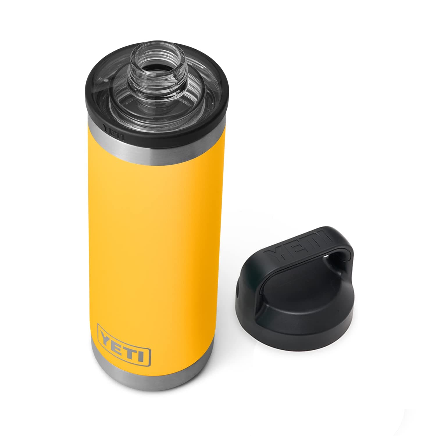 YETI Rambler 18 oz Bottle, Leakproof, Vacuum Insulated, Stainless Steel with Chug Cap, Alpine Yellow
