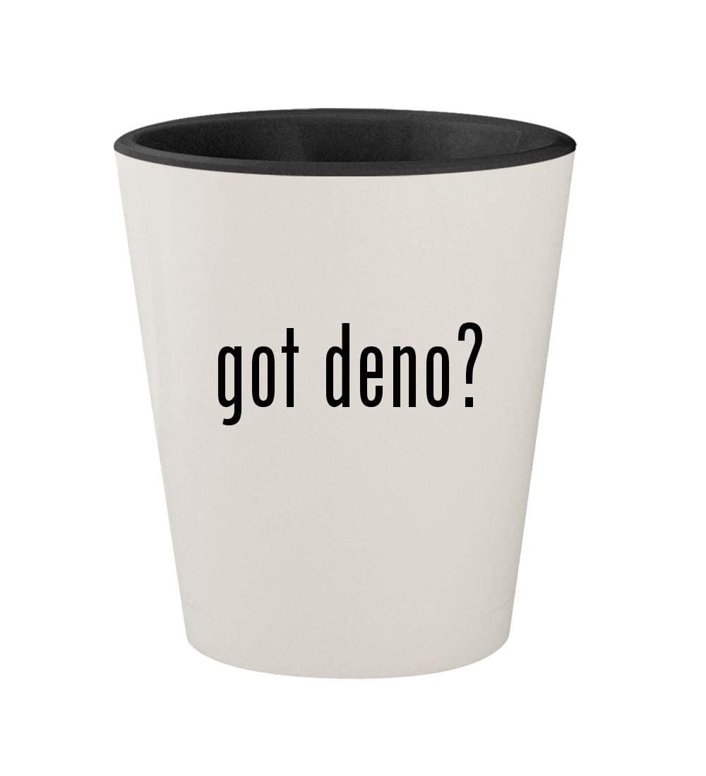 got deno? - Ceramic White Outer & Black Inner 1.5oz Shot Glass