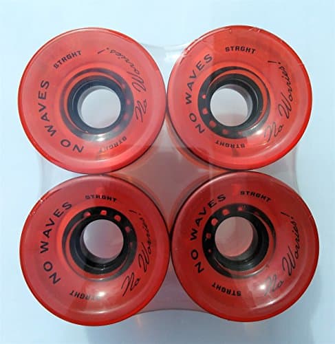 Skateboard Cruiser Longboard Wheels CLEAR RED 78a 60mm X 55mm