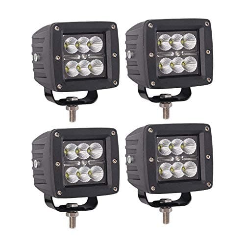 Light Bar Glotech [4 Pack] 24W 4inch Led Fog Lights Flood Beam Waterproof Off Road Work Lights Driving Pickup Backup Lamp for Trucks Jeeps ATV Boat
