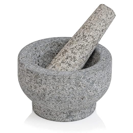 - Motar and Pestle Ammikallu or Grindstones Hand Grinder/SIL Batta Large Size(Grey) for Kitchens(4.5 inch) Bowel Stone