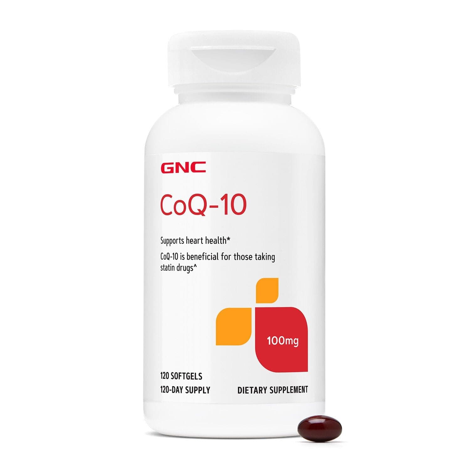 GNC CoQ10 100mg Supplement, Supports Heart Health, 120 Count