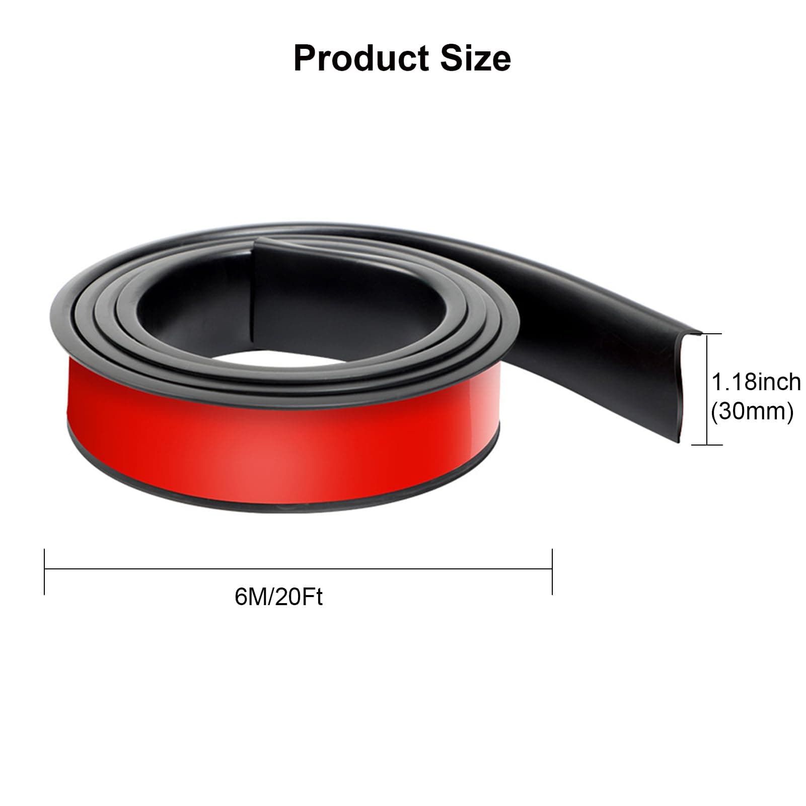 20Ft Car Wheel Arch Trim, Fender Flares Arches Wing Expander Car Wheel Eyebrow Anti-Collision Strip for Pickup SUV Car Fender Flare Edge Trim (3CM)