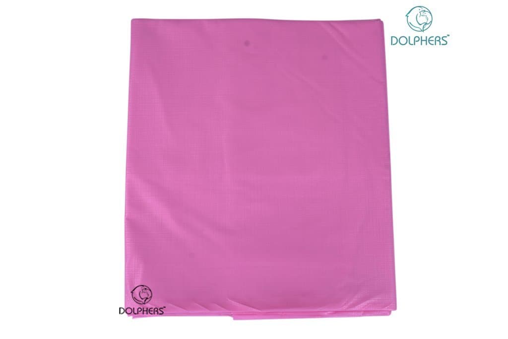 Waterproof Plastic Mattress Protection Sheet for Baby and Adult - Single Bed Size - 6 ft x 4.5 ft - Pink