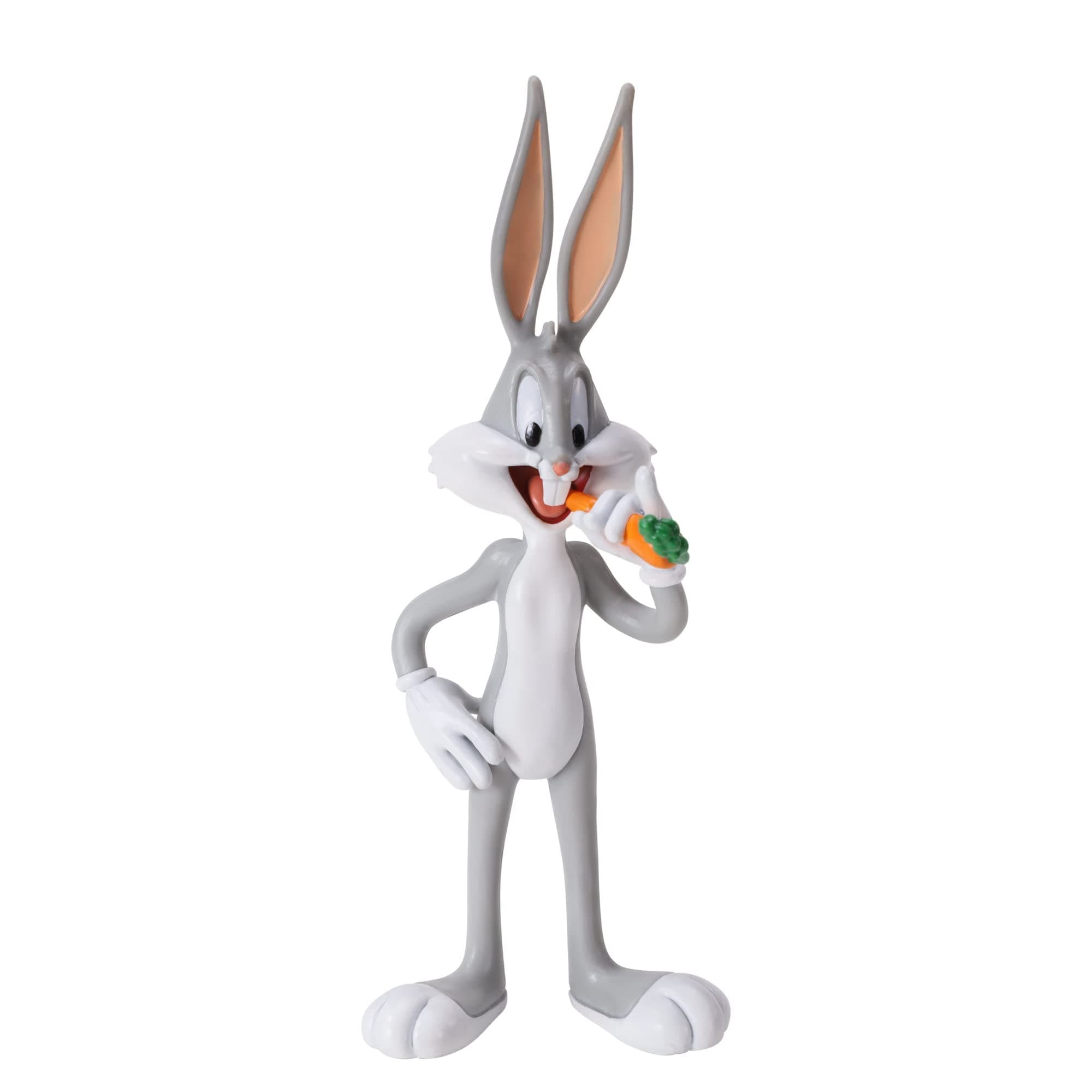 BendyFigs The Noble Collection Looney Tunes Mini Bugs Bunny - 5.75in (14.5cm) Noble Toys Miniature Bendable Figure Posable Doll Figures