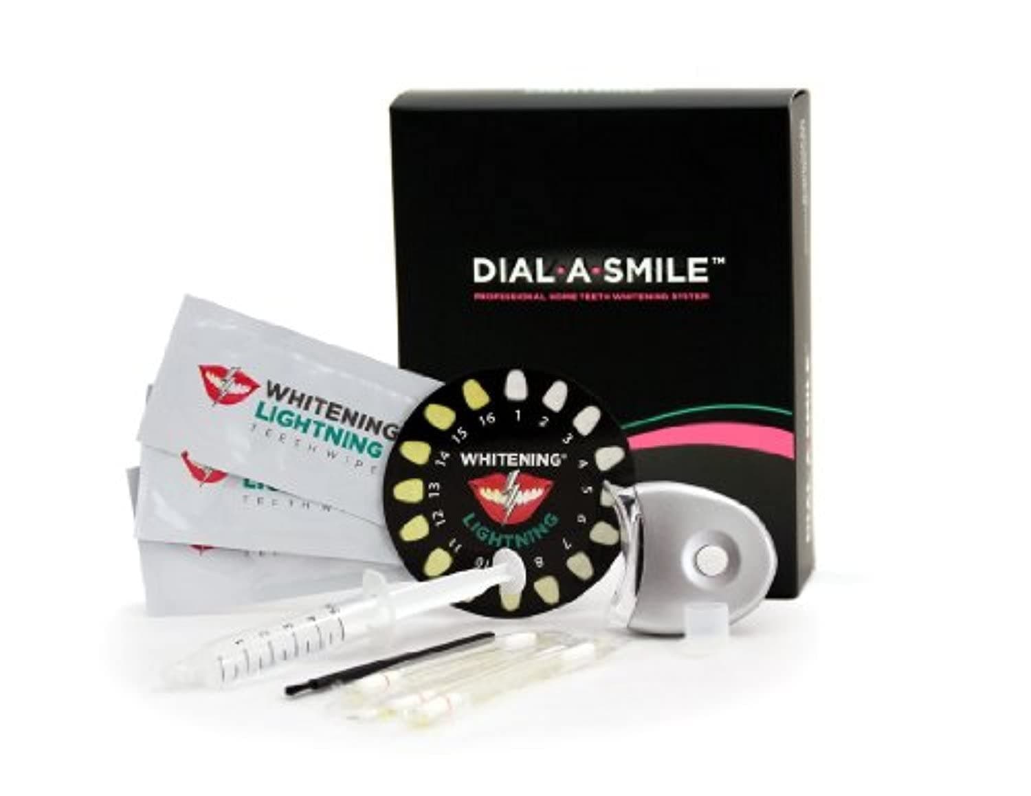 Dial a Smile LED Teeth Whitening Kit | Made in USA | Professional Strength Whitening Gel with Teeth Whitening Light | Helps Remove Stains Fast to Restore Your Smile
