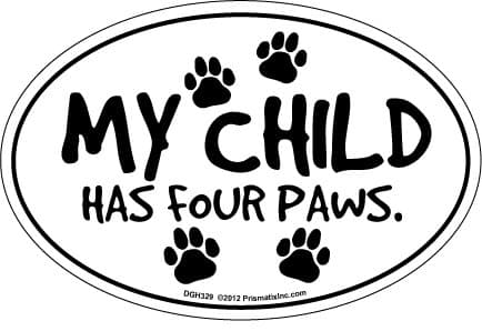 Prismatix Decal Cat and Dog Magnets, Child Has Four Paws
