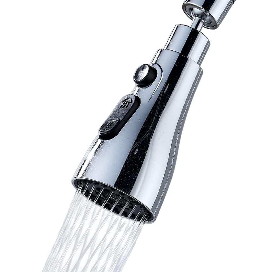 360° Rotating Faucet Aerator, Three-Function Kitchen Sink Sprayer Attachment – Standard 55/64'' Female Thread, Easy-Install Faucet Replacement Part（Adapter Included）