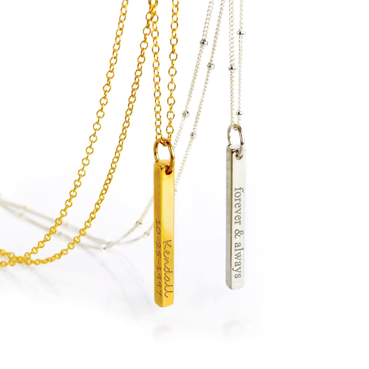 Custom Name Necklaces for Women – Carry Love Everywhere | 925 Sterling Silver Necklace with Initials | Personalized Mother Daughter Gift | Dainty, Customizable 4 Sided Pendant for Mom | Gift for Wife