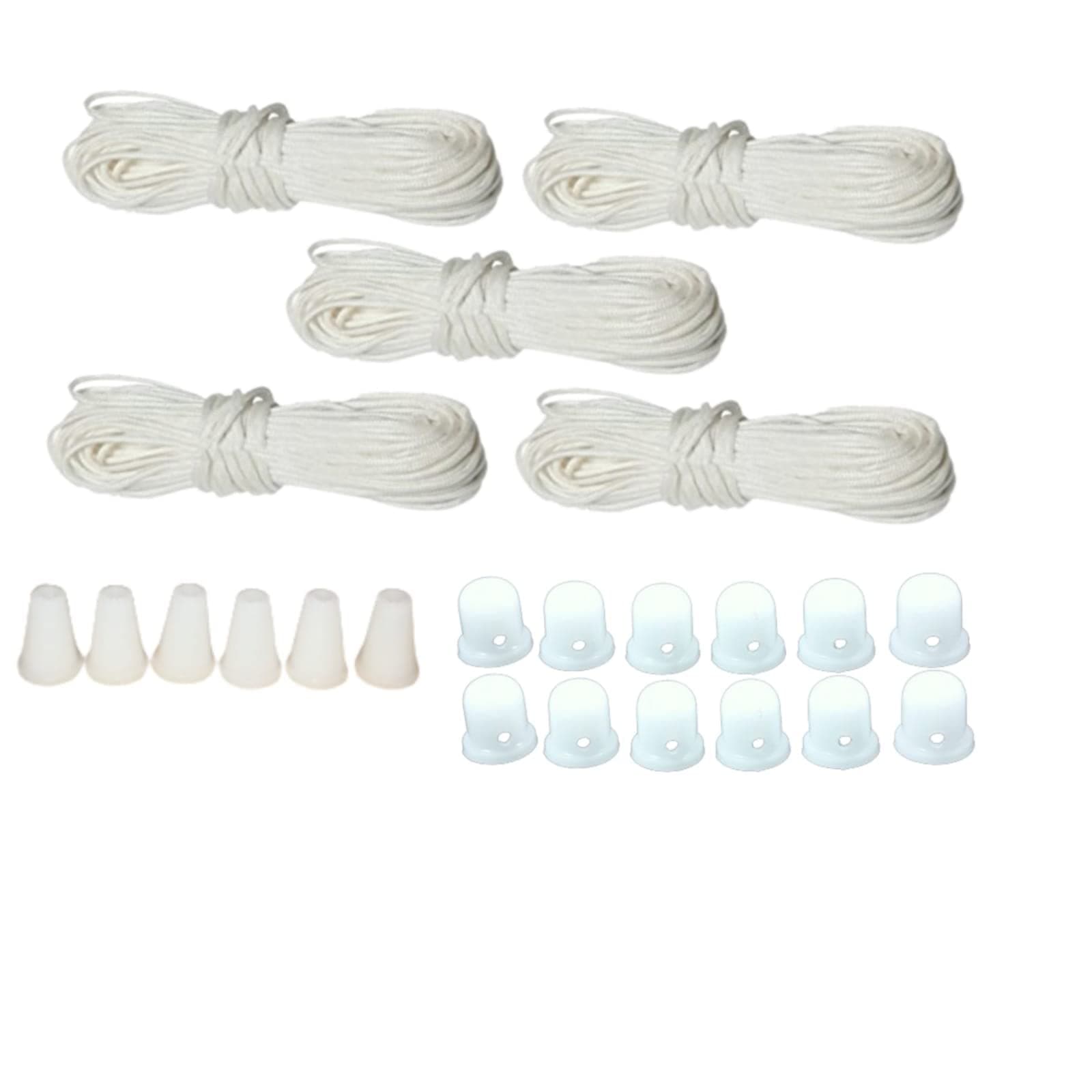 Premium Rust Proof Stainless Steel Ceiling Clothes Dryer Hanger with UV Protected Nylon Ropes Individual dropdown, Clothes Drying Rack for Balcony (Ropes and Caps)