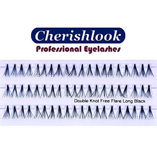 Cherishlook Professional 10packs Eyelashes - (Knot Free) Flare Black (Double Long)