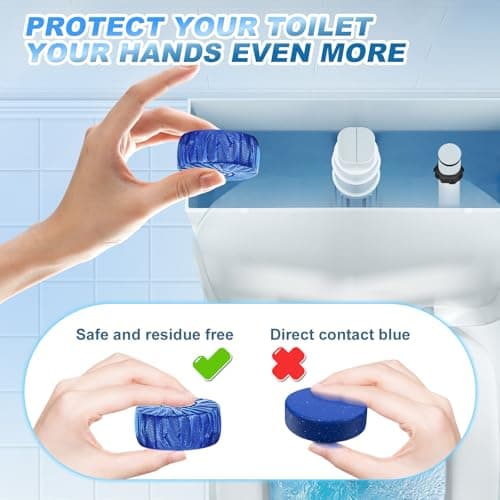 KIISIISO Automatic Toilet Bowl Cleaner Tablets Bathroom Toilet Tank Cleaner,Blue Toilet Bowl Bubbles,Strong Detergent Ability,Long-Lasting 300 Brushes,Mild Fresh Pine Scent(18 Pack)