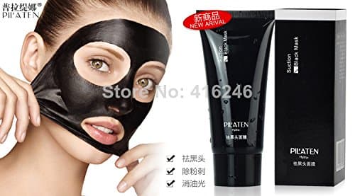 iLK : Black mask pilaten face mask Tearing style Deep Cleansing New oil skin Acne remover strawberry nose black mud masks 60g