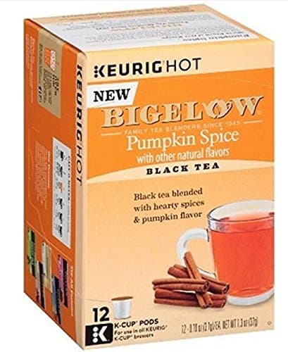 Bigelow Pumpkin Spice Black Tea Keurig K Cup Pods 12 count (2 Pack0