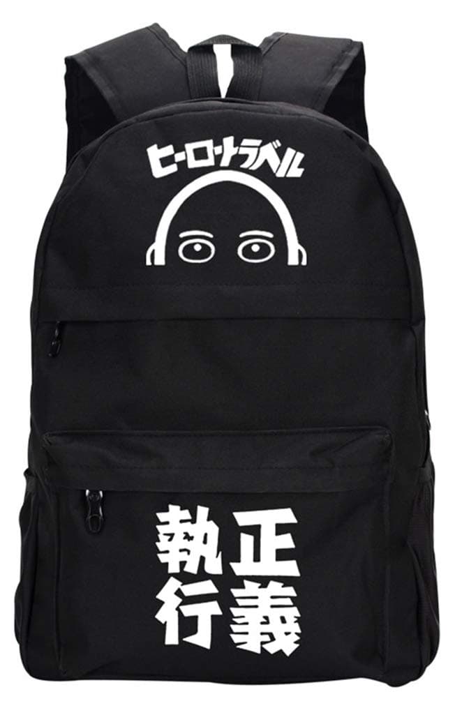 Cosstars ONE Punch Man Anime Backpack Large Capacity Book School Bag Rucksack Black