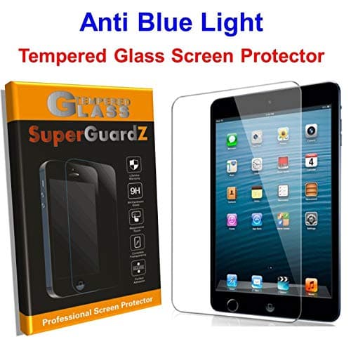 For iPad Mini 5 (2019) / Mini 4 Screen Protector Tempered Glass Anti Blue Light [Eye Protection], SuperGuardZ, Anti-Scratch [Lifetime Replacement]