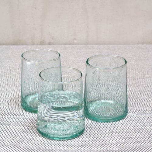 Verre Beldi Recycled Glass Water Glasses, Set of 6