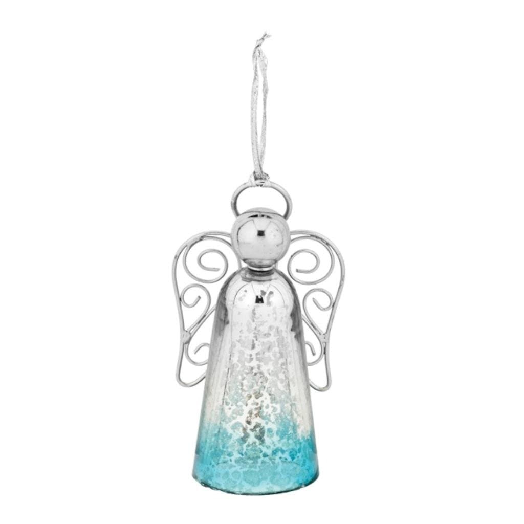 Regal Art & Gift Murano Angel Bell 4" - Blue
