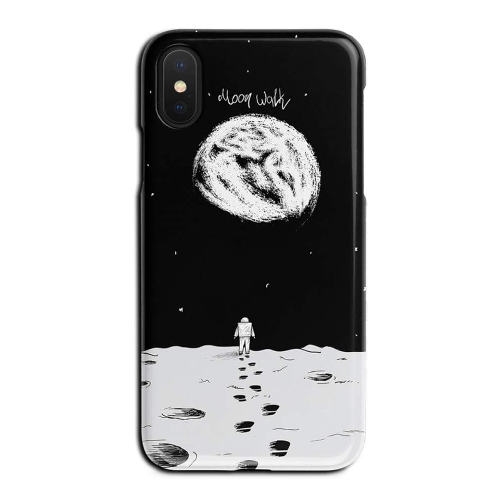 ERQINGT Handyhülle Creative Space Telefon Fall Apple Xs Max Hartschale 6S Planet 7 Halbe Packung 8Plus Peeling Paar Xr Schwarz Und Weiß X