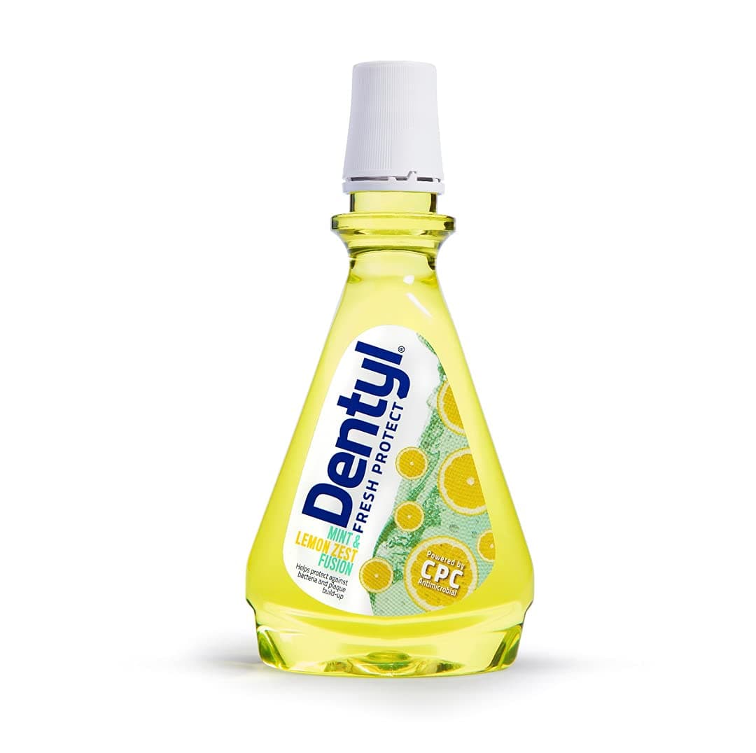 Dentyl Fresh Protect CPC Mouthwash, Alcohol Free Oral Rinse for Adults & Kids 6 Years+, Mint & Lemon Zest, 500 ml