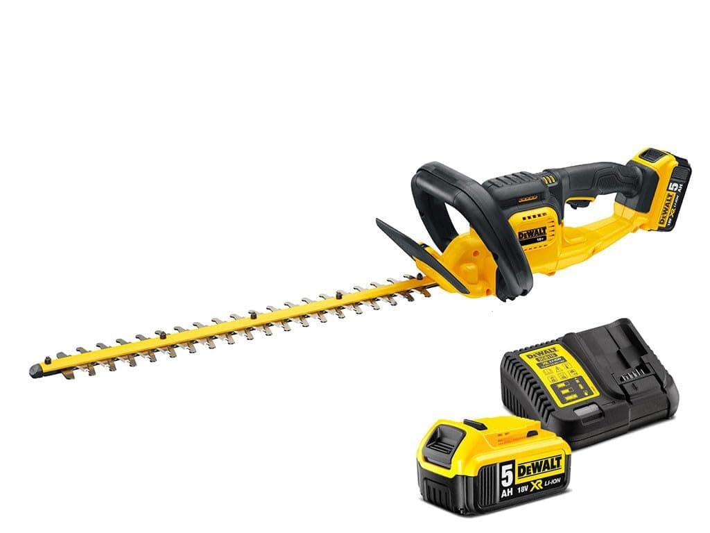 Dewalt battery-operated hedge trimmer, 1 pc, yellow, black, DCM563P1-QW [Energy Class A]