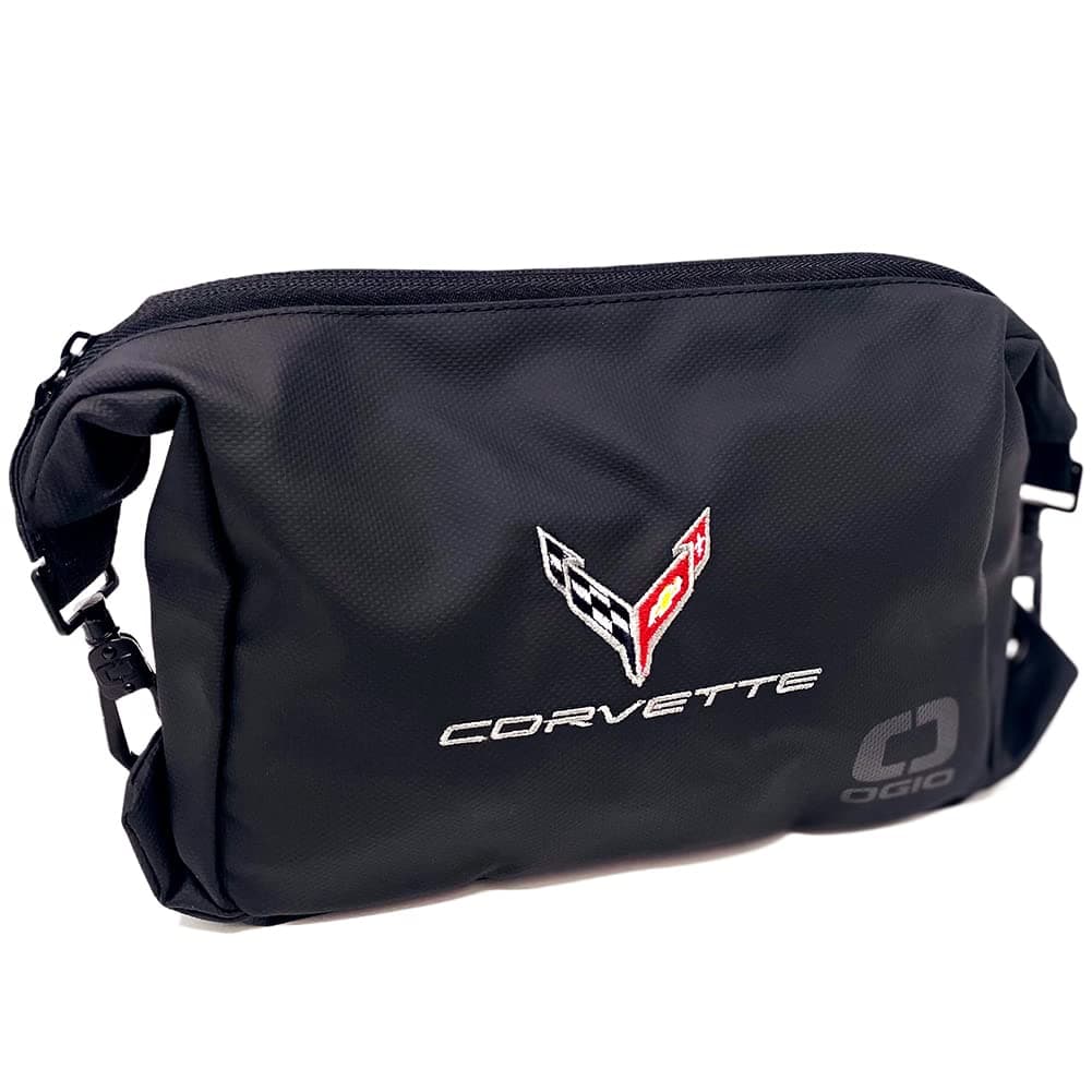 West Coast CorvetteC8 Commuter Utility Bag - Cargo Organizer Storage/Toiletry Travel Pouch (Black)