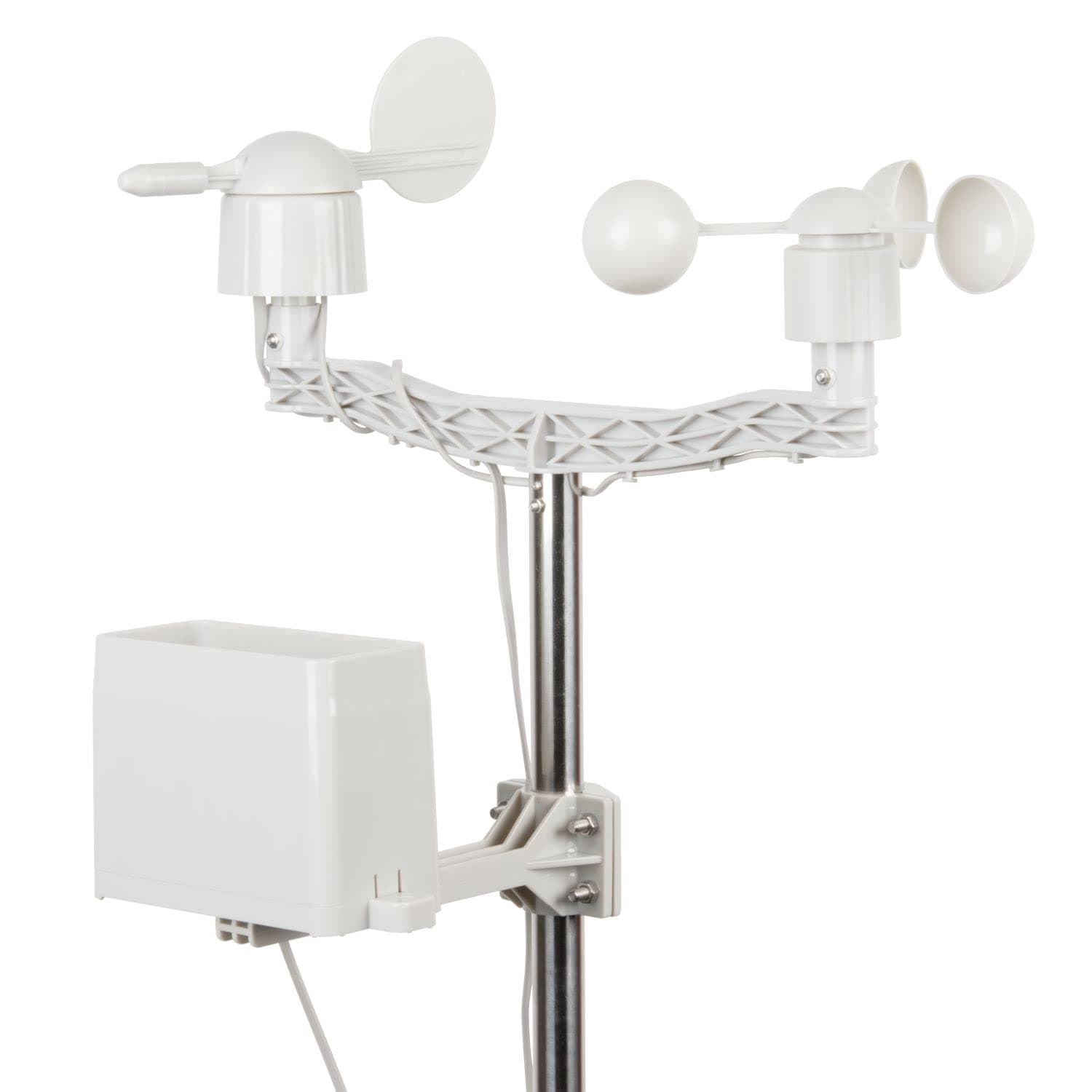 Weather Meter Kit - Station Includes Analog Sensor Wind Vane Cup Anemometer Fall Bucket Rain Gauge RJ11 Termination Cable