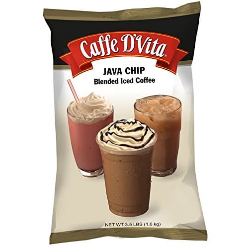 Java Chip Latte Blended Ice Coffee - Java Chip Frappe Mix, Blended Iced Coffee Mix, Gluten Free, Low Fat, No Cholesterol, No Hydrogenated Oils, No Trans Fat, Kosher-Dairy - 3.5 Lb Bag