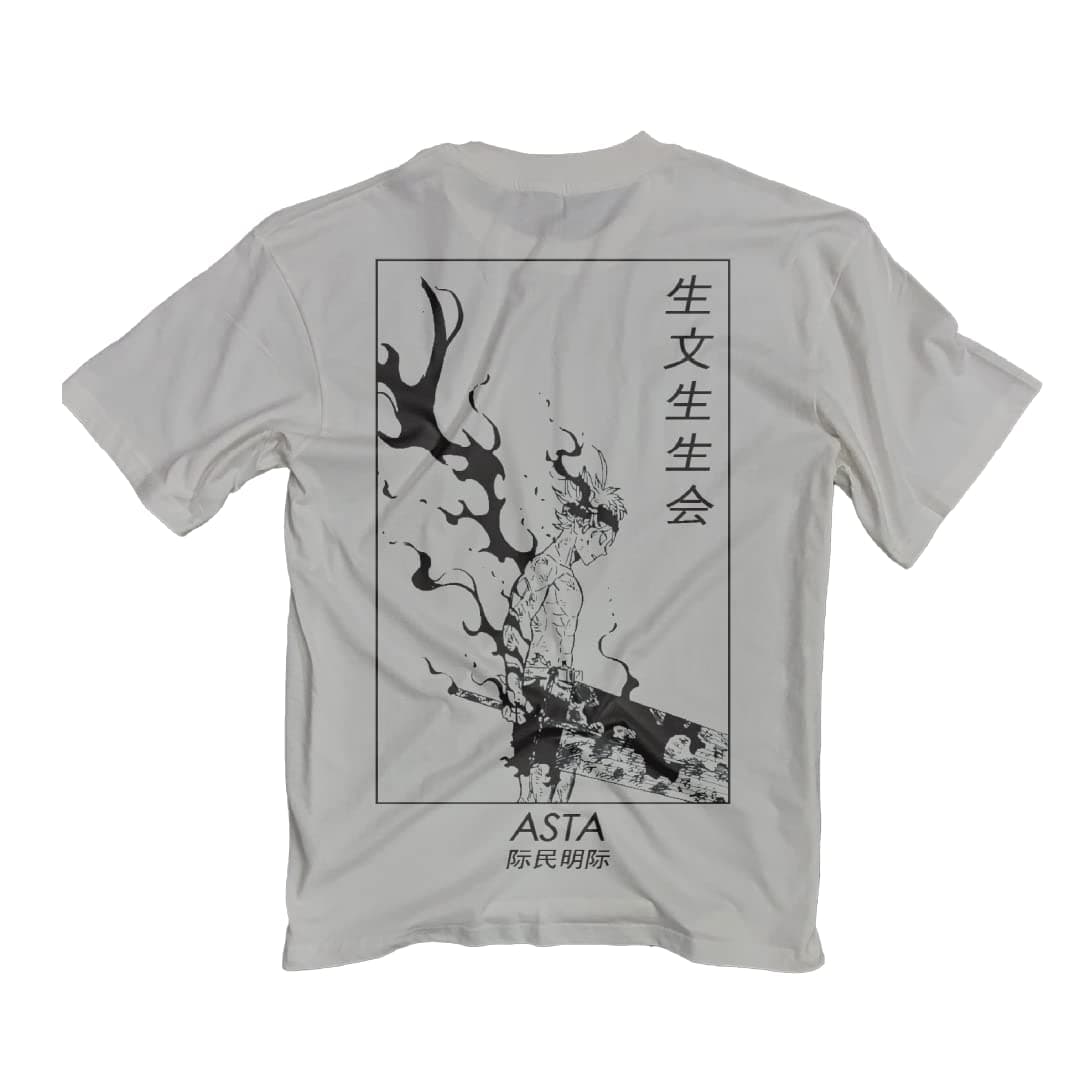 Greyscale DesignsAsta Black Clover Anime Oversized T-Shirt