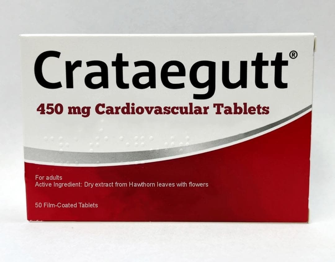 Crataegutt 450 mg Cardiovascular Tablets, 50 pcs. Made in Germany, 50 Count (Pack of 1)