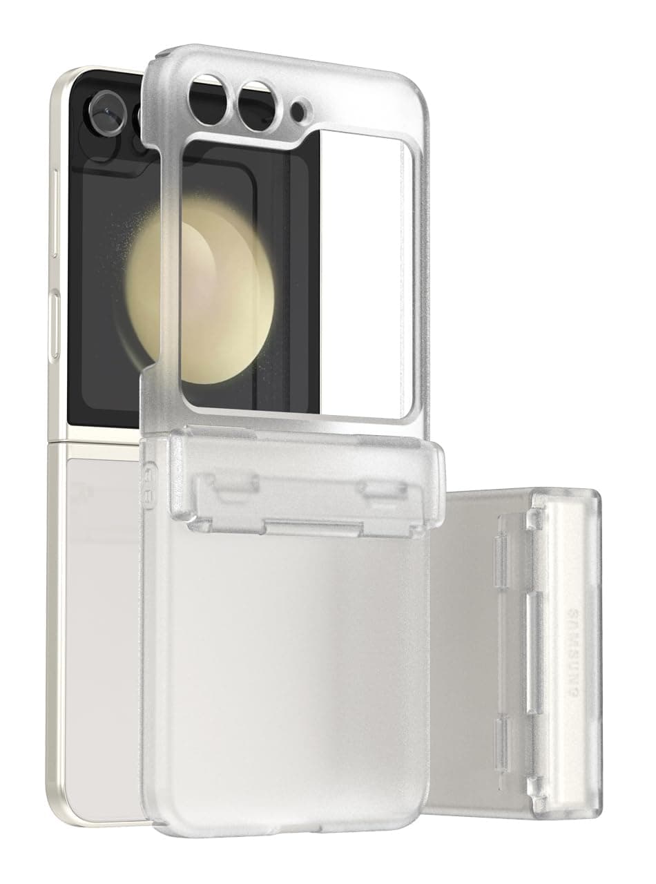 araree Nukin 360 Samsung Galaxy Z Flip 5 Case with Hinge Protection, Translucent Cover Lightweight Full Body Protective Hard PC Cover Designed for Samsung Galaxy Z Flip 5 5G- Clear Matt…