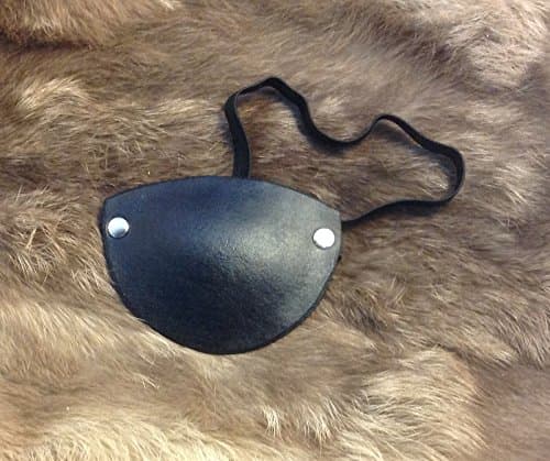 Black Leather Pirate Eye Patch Cosplay LARP SCA Steampunk Theater Stage TV Medical