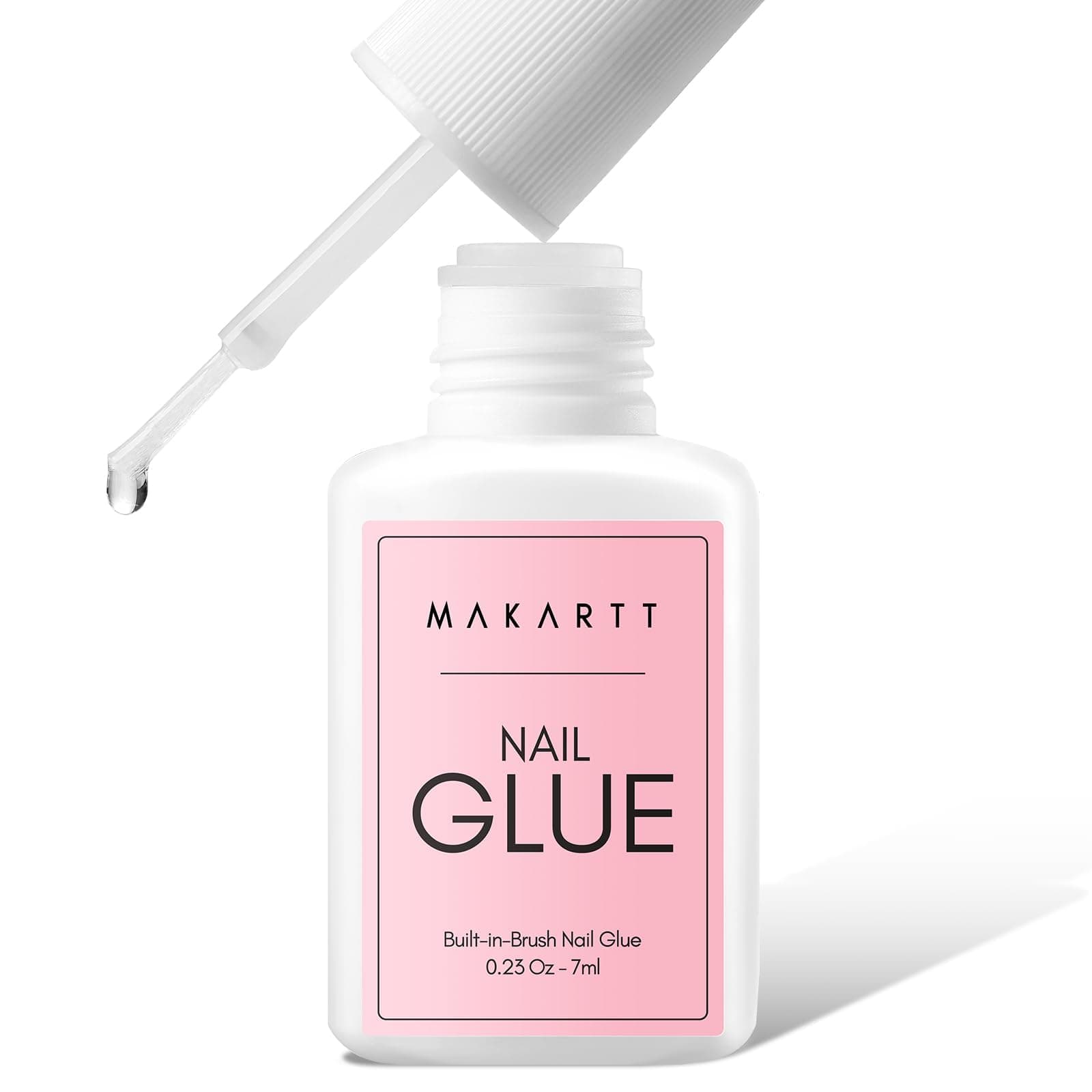 Makartt Nail Glue for Acrylic Nails, Strong Brush Applicator, Professional for Broken Nails, Long Lasting, S-05