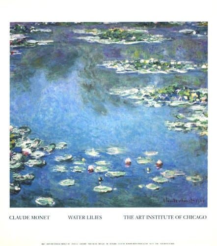 Water Lilies by Claude Monet. Art Institute of Chicago. Art Print Poster (13 x 15.5)