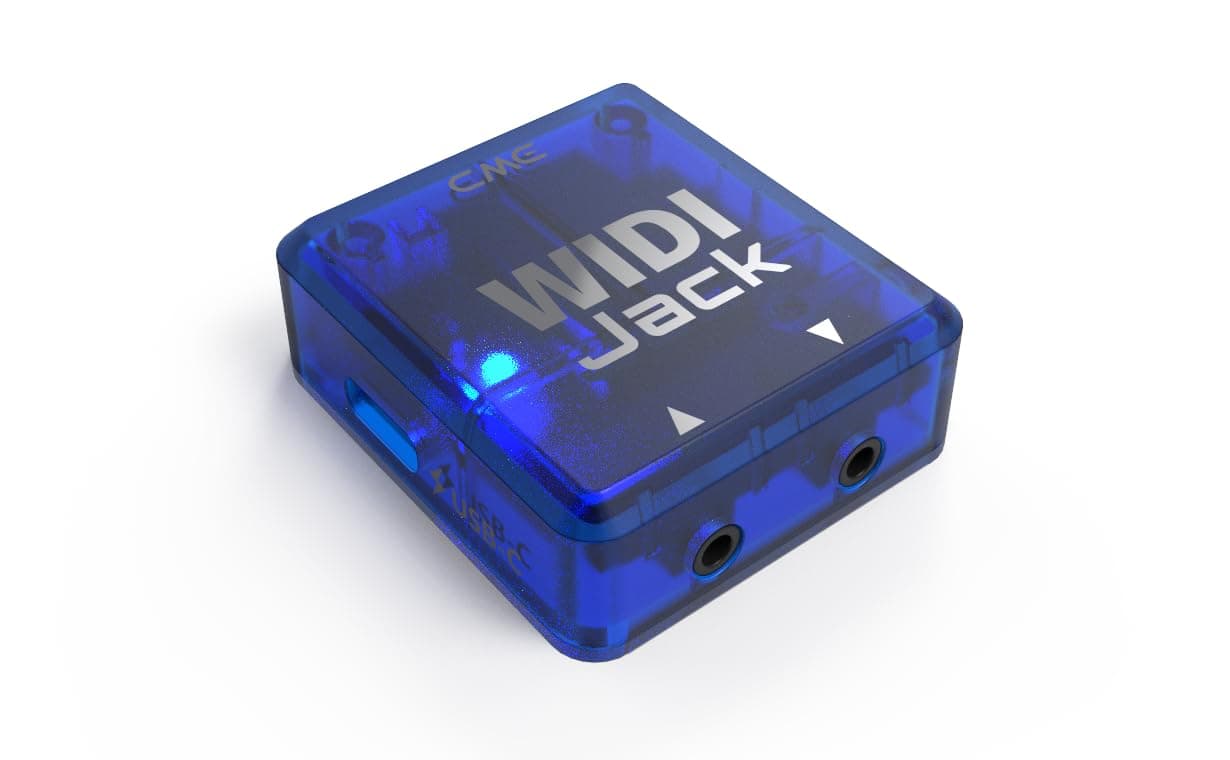 WIDI Jack - Bluetooth MIDI Interface for TRS/DIN MIDI devices - Power by MIDI Out or usb-c - Ultra low 3ms latency wireless MIDI for Synthesizer EWI Keytar Pedalboard Digital Piano